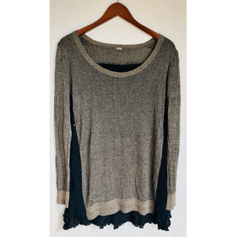 Chan Luu Sweater w/ Sequins & Ruffle Detail